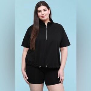 Black Shirt With Drawstrings